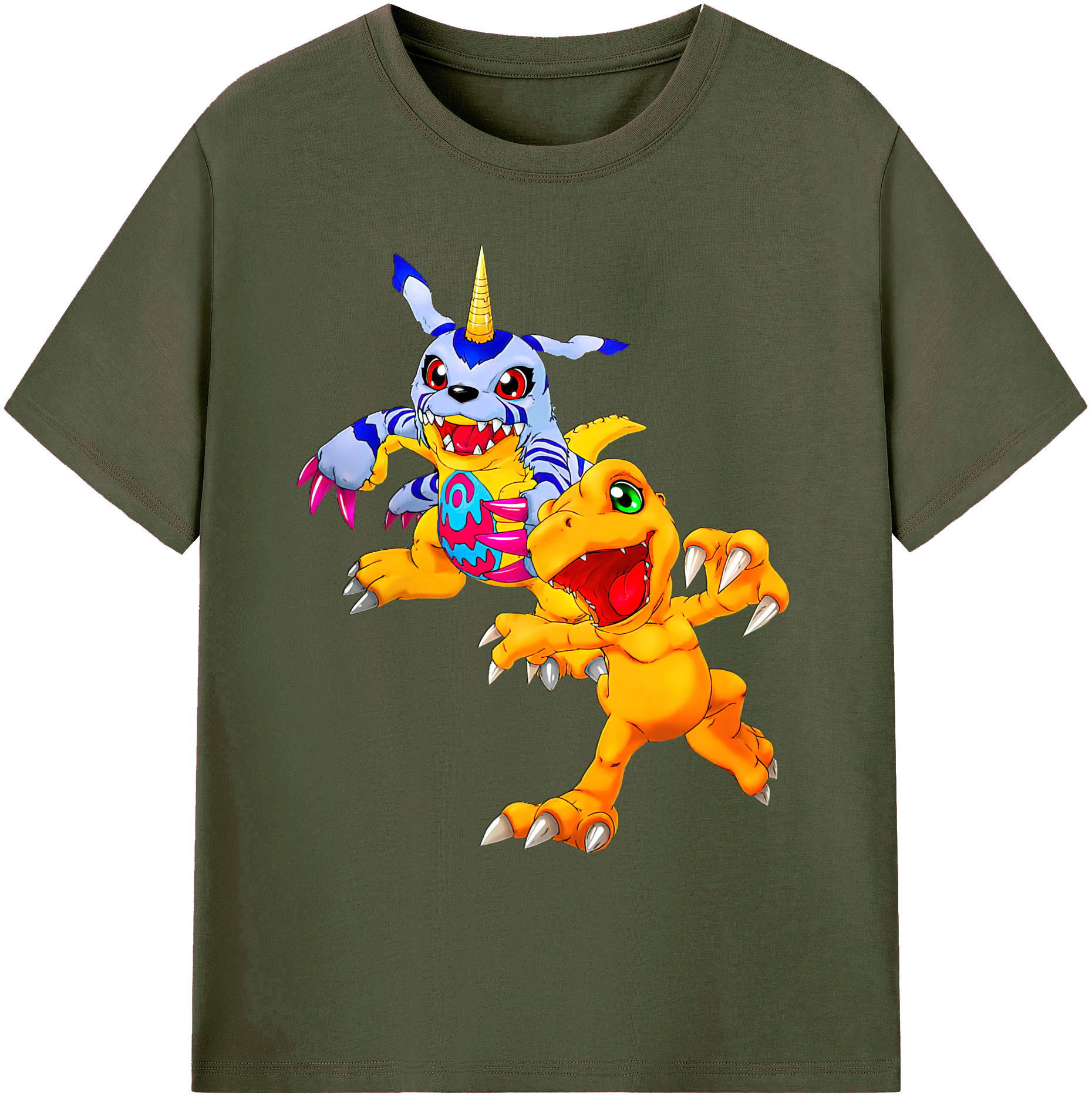 （画像用） Digimon デジタルモンスター/デジモン 綿100％ メンズ半袖Tシャツ｜肌触りやわらか＆通気性